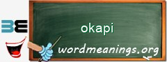 WordMeaning blackboard for okapi